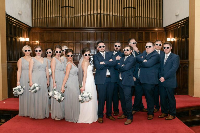 077A6413Wedding Party on altar sunglasses