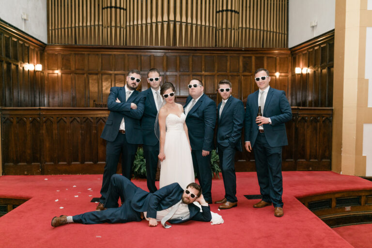 sunglasses bride & guys